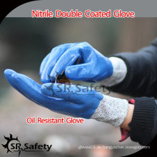 SRSAFETY 13G Knitted Cut und chemisch resistent Nitril Handschuhe